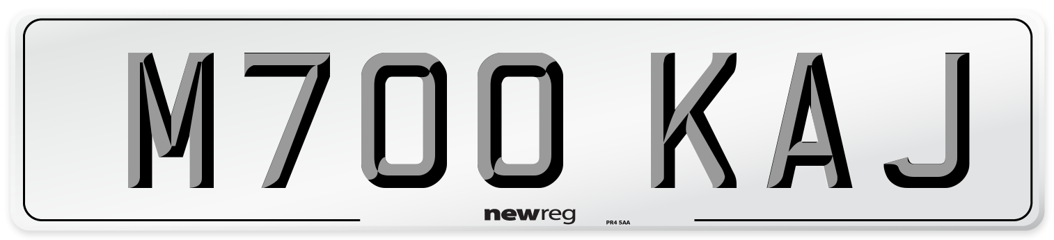 M700 KAJ Number Plate from New Reg